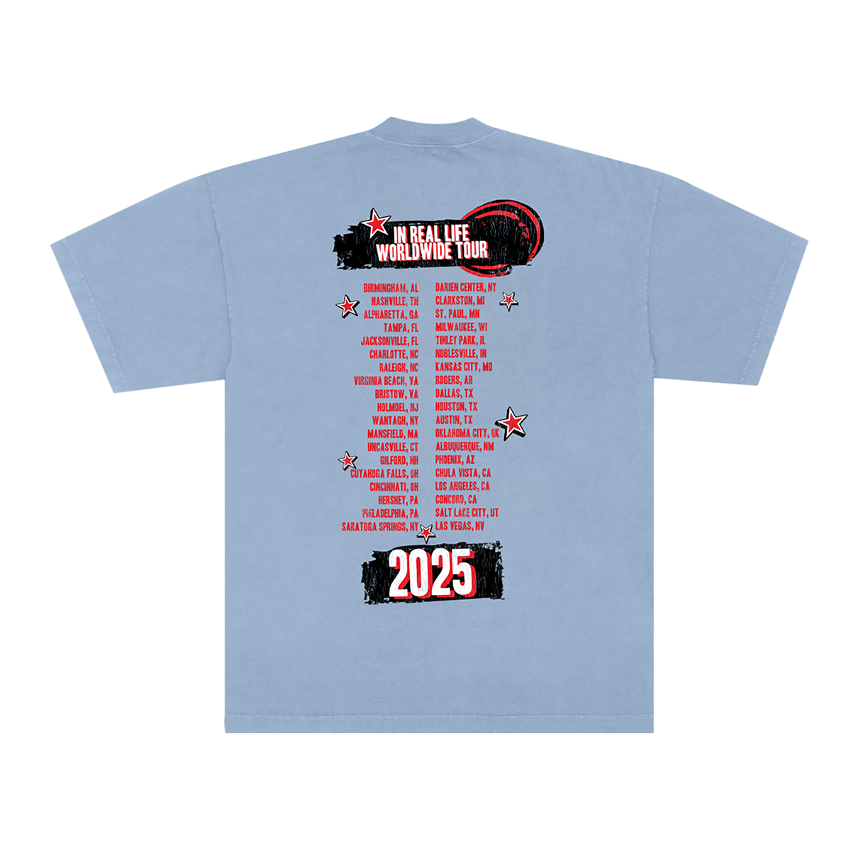BTR In Real Life Worldwide 2025 Tour Tee - Blue