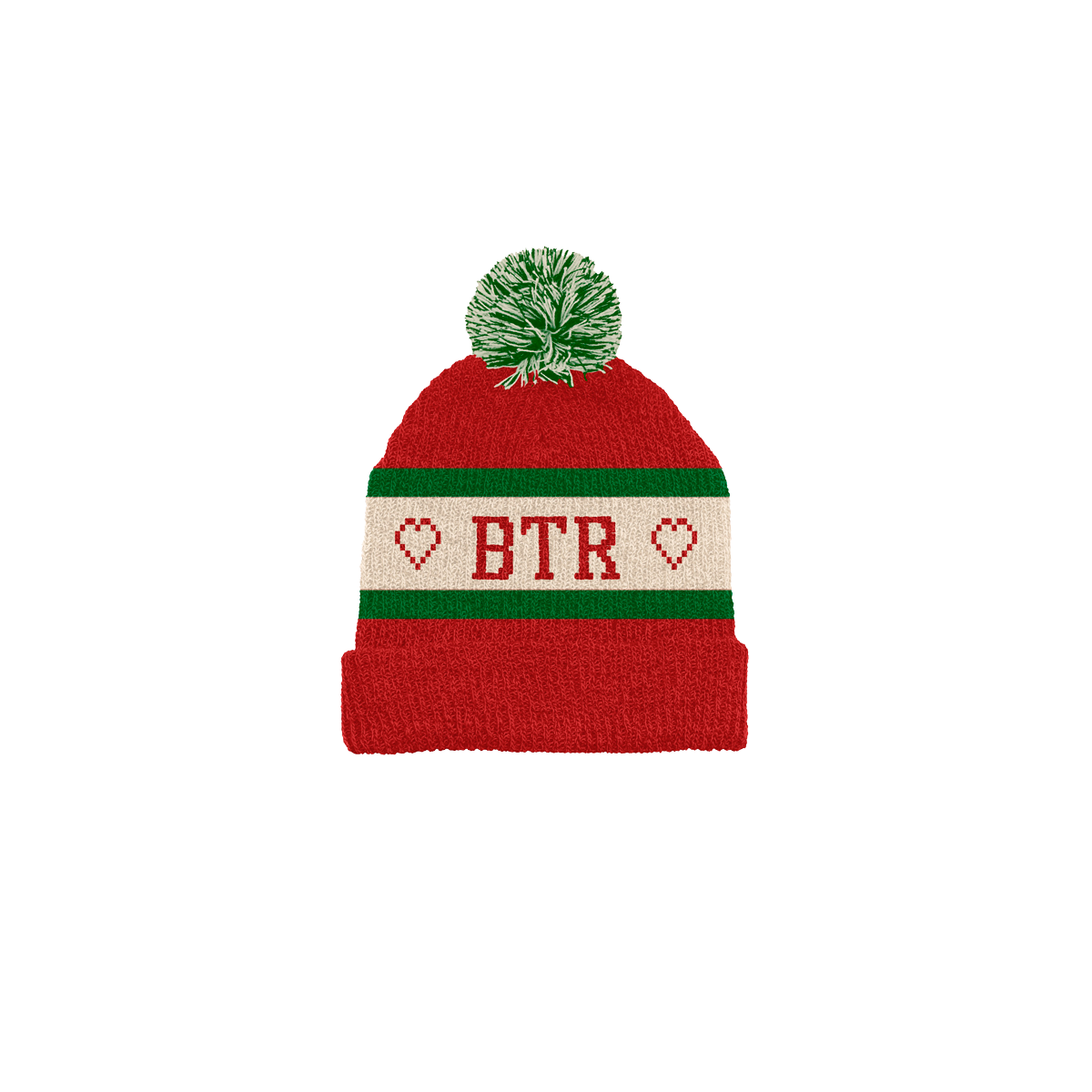 BTR Logo Holiday Beanie - Red