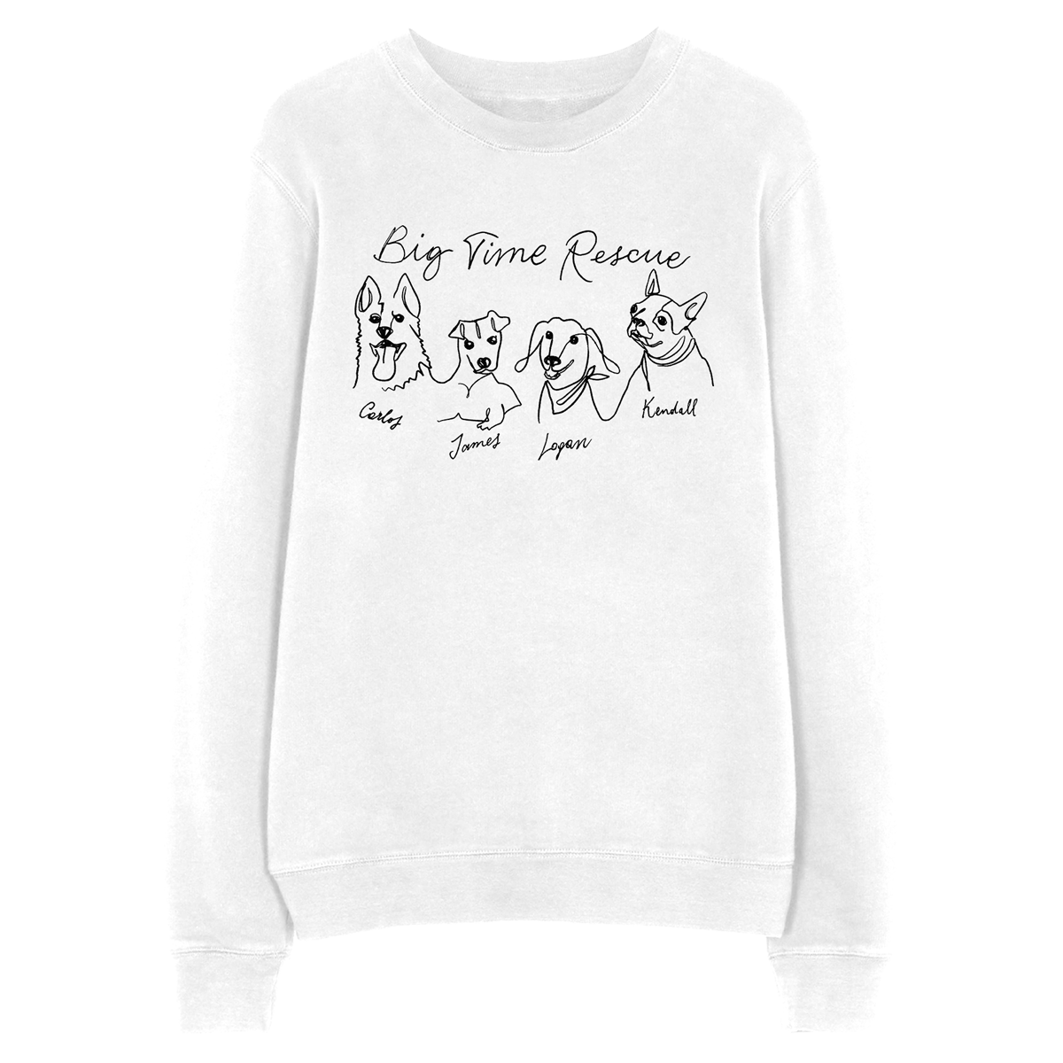 Big Time Rescue Crewneck - White-Big Time Rush